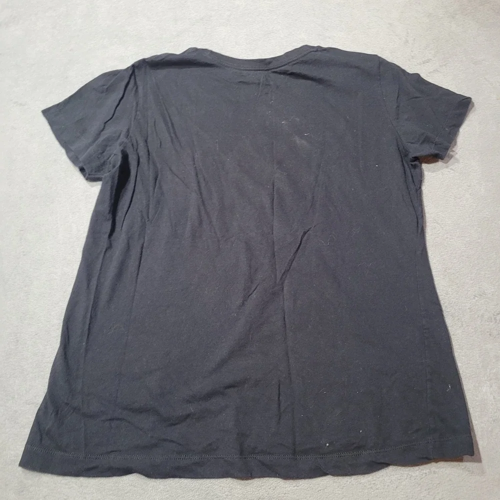 Nike T-Shirt Womens XL‎ Black Make Your Self Graphic Slim Fit Athletic Cotton